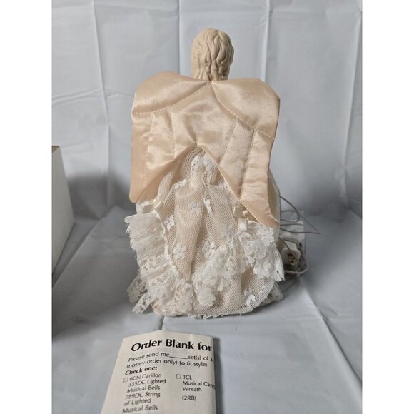 Vintage Angel Tree Topper Porcelain Head 10 Light Taiwan 72" Cord MCM Christmas - Picture 7 of 9